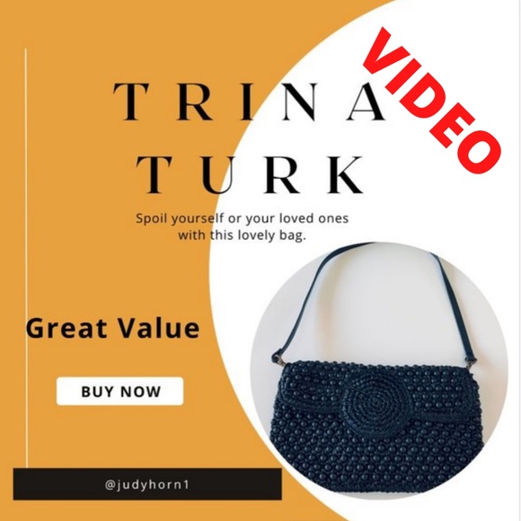 TRINA TURK BEADED PURSE - Picture 1 of 11